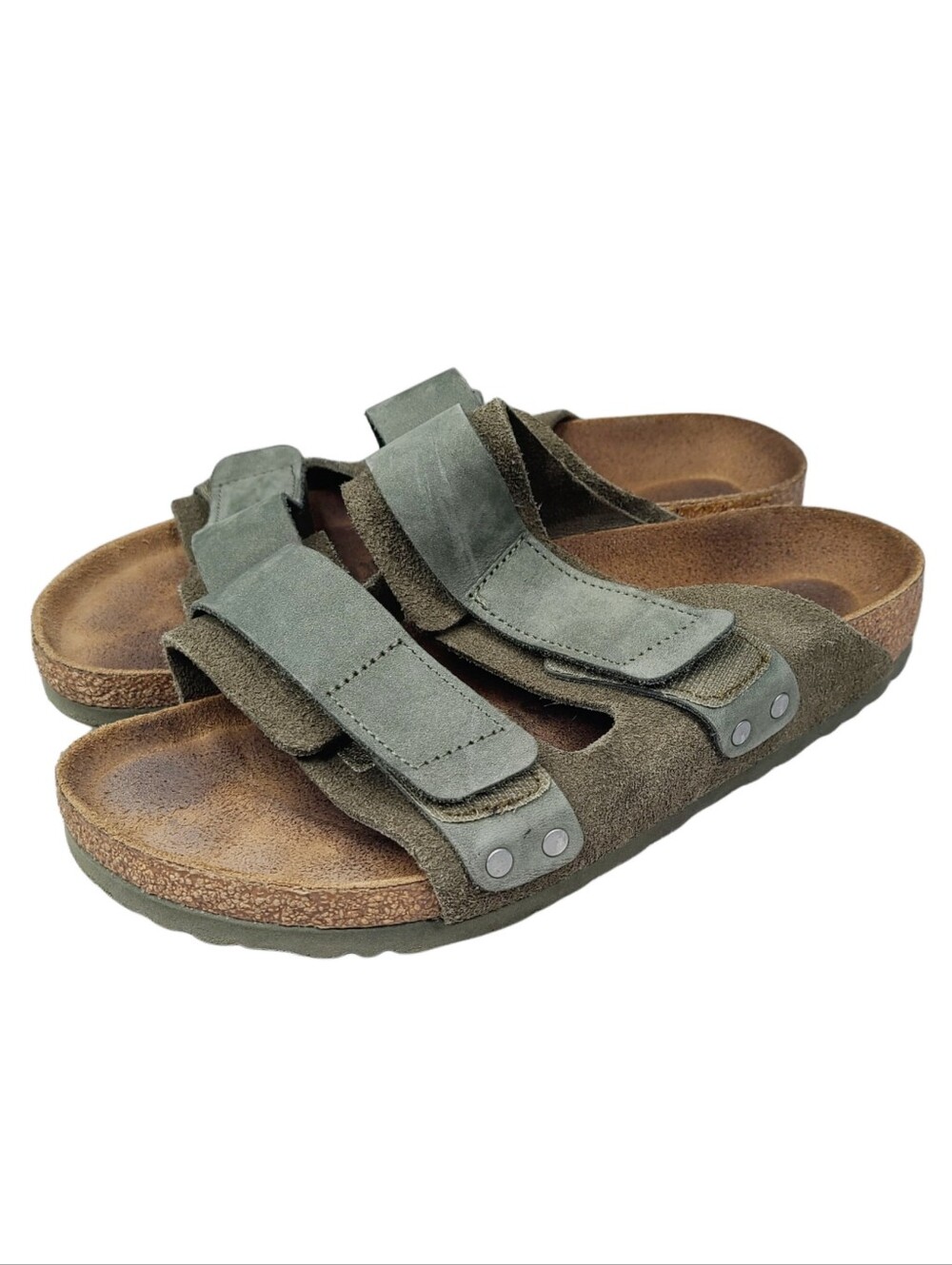 Birkenstock UJI Thyme Green Suede Slide Sandals Womens Size 38 - US 7-7.5